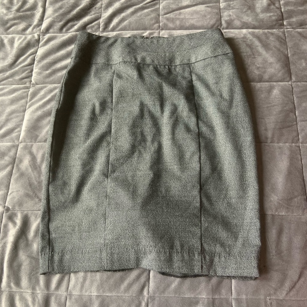 Gray Pencil Skirt